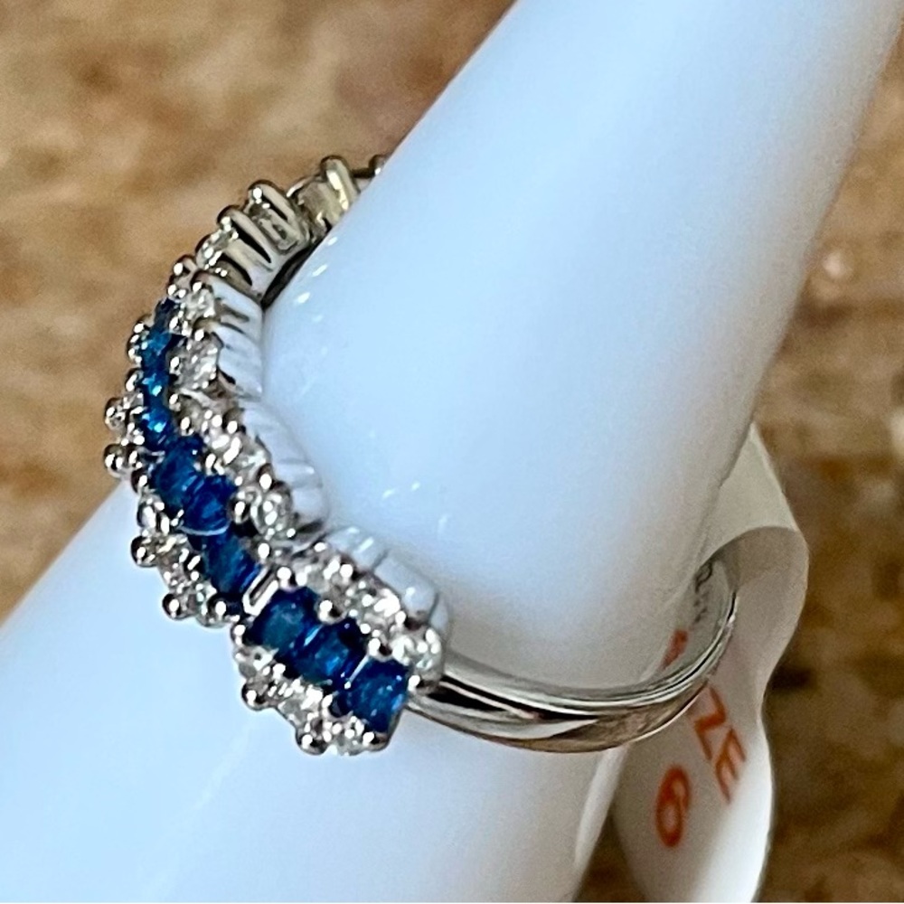 Bomb Party RBP5661 One in the Same Sapphire Spinel on Rhodium Ring - Picture 3 of 5